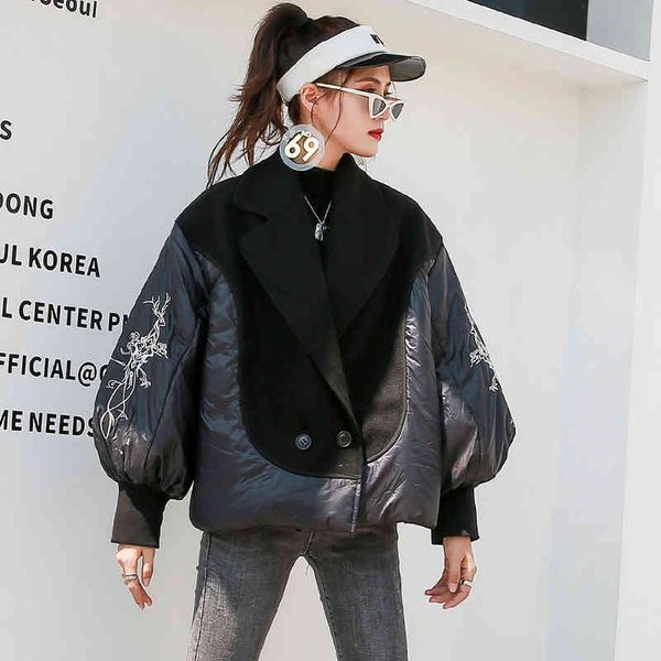 jackets cotton-padded women's winter clothes age-reducing loose and thin stitching woolen padded jacket short, Black;brown
jackets cotton-padded women's winter clothes age-reducing loose and thin stitching woolen padded jacket short, Black;brown