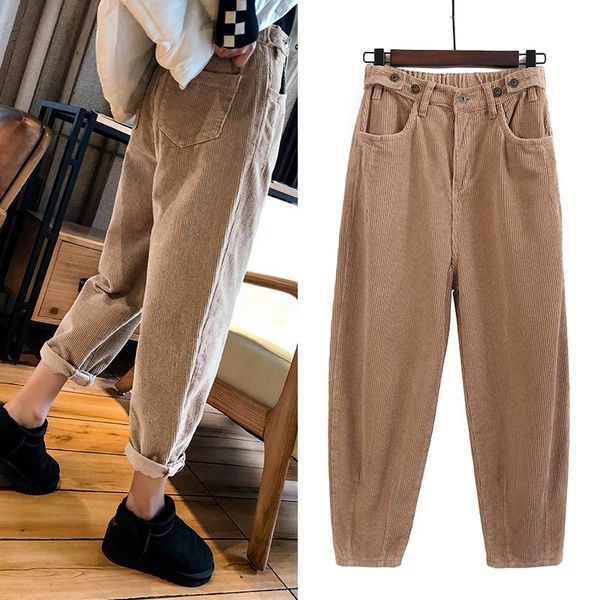 women's pants & capris autumn winter women' corduroy vintage harem high waist wide leg ankle-length trousers women, Black;white
women's pants & capris autumn winter women' corduroy vintage harem high waist wide leg ankle-length trousers women, Black;white