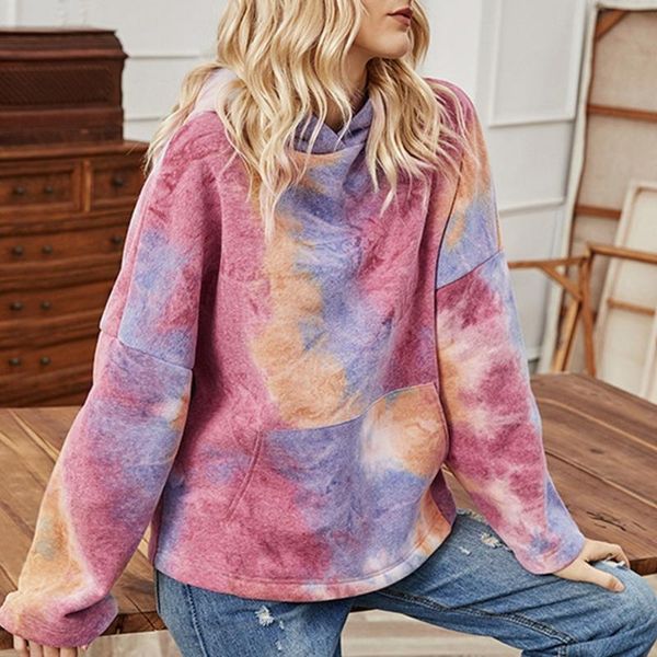 women long sleeve oversized sweatshirt harajuku colorful tie-dye printed pullover loose streetwear with pocket women's hoodies & sweat, Black
women long sleeve oversized sweatshirt harajuku colorful tie-dye printed pullover loose streetwear with pocket women's hoodies & sweat, Black