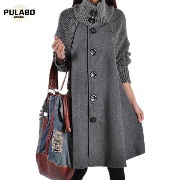 women's wool & blends windbreaker thickening solid color woolen coat female loose warm large size europe and america cape cloak, Black
women's wool & blends windbreaker thickening solid color woolen coat female loose warm large size europe and america cape cloak, Black