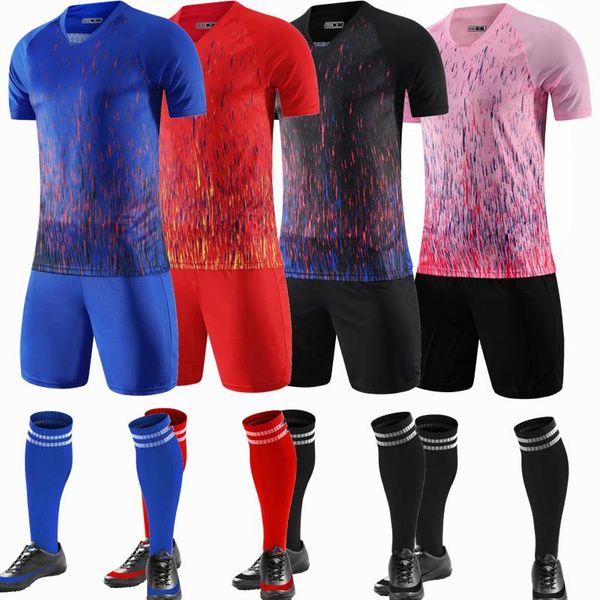 gym clothing soccer tracksuit jersey with socks men women football jerseys trainning sets short sleeve futbol running uniforms, White;black
gym clothing soccer tracksuit jersey with socks men women football jerseys trainning sets short sleeve futbol running uniforms, White;black