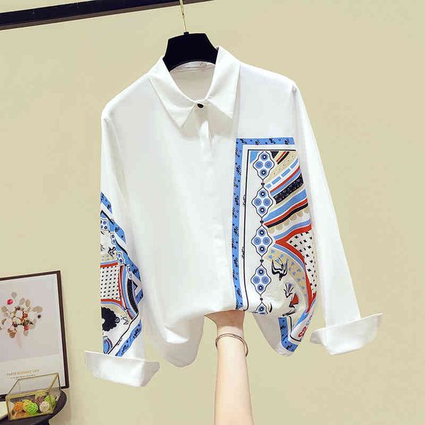 luxury design autumn fashion women's turn down collar retro print shirt ladies long sleeves blouses shirts a3796 210428, White
luxury design autumn fashion women's turn down collar retro print shirt ladies long sleeves blouses shirts a3796 210428, White
