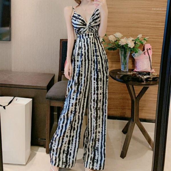 women's jumpsuits & rompers 2021 arrival summer korean women vintage print striped v neck spaghetti strap playsuits beach style, Black;white
women's jumpsuits & rompers 2021 arrival summer korean women vintage print striped v neck spaghetti strap playsuits beach style, Black;white