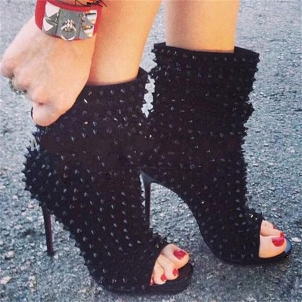 boots fashion mouth thin high heels women's, Black
boots fashion mouth thin high heels women's, Black