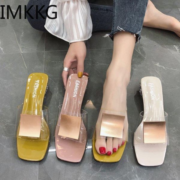 slippers summer pvc mules ladies women shoes woman metal buckle transparent low heels personality fashion slides, Black
slippers summer pvc mules ladies women shoes woman metal buckle transparent low heels personality fashion slides, Black