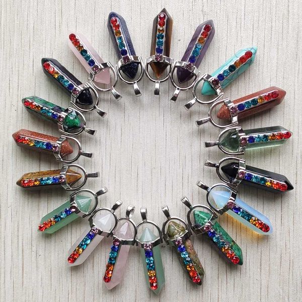 natural stone 7 chakra reiki pillar point charms pendulum pendant for jewelry making wholesale, Bronze;silver
natural stone 7 chakra reiki pillar point charms pendulum pendant for jewelry making wholesale, Bronze;silver