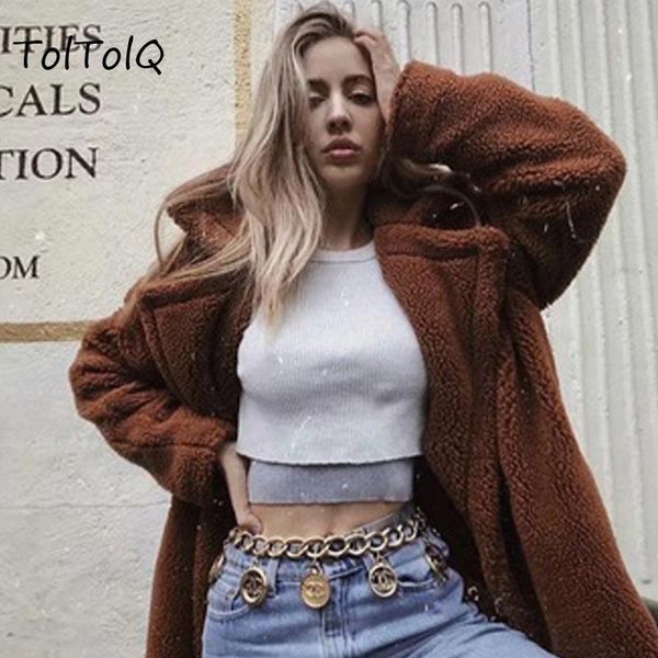 women's sweaters lamb wool autumn winter long coat elegant shaggy women faux fur streetwear plush teddy female plus size overcoat party, White;black
women's sweaters lamb wool autumn winter long coat elegant shaggy women faux fur streetwear plush teddy female plus size overcoat party, White;black