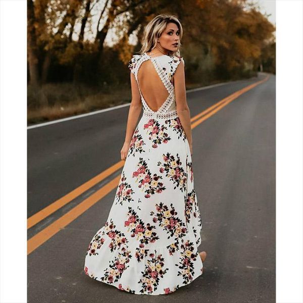 elegant brand boho maxi women dresses long party bohemian beach holiday sundress polyester flower backless, Black;gray
elegant brand boho maxi women dresses long party bohemian beach holiday sundress polyester flower backless, Black;gray