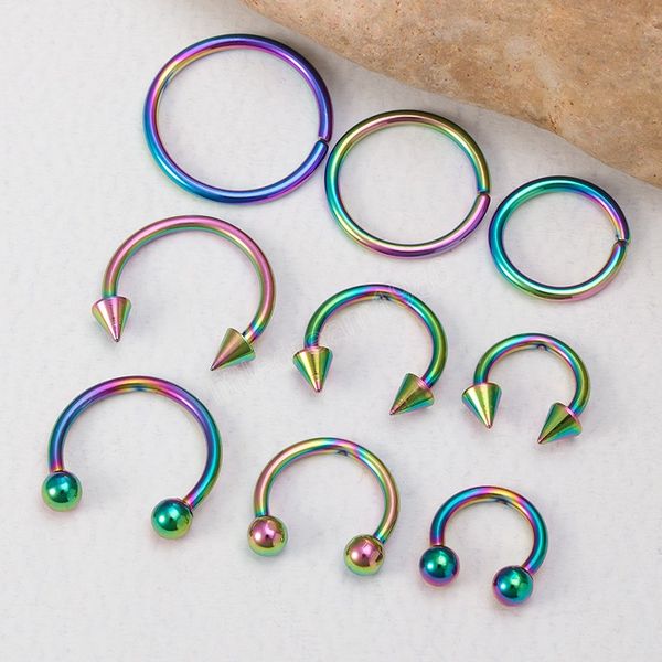 stainless steel nose ring septum hoop earrings ear cartilage tragus helix circular lip jewelry horseshoe real piercing set, Silver
stainless steel nose ring septum hoop earrings ear cartilage tragus helix circular lip jewelry horseshoe real piercing set, Silver