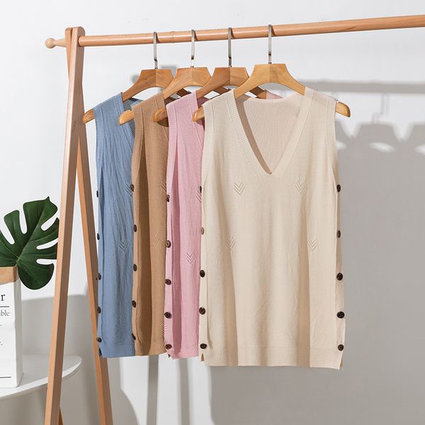 korean tanks button knitted camisole summer women slim fit sleeveless female camisoles & women clothes 210420, White
korean tanks button knitted camisole summer women slim fit sleeveless female camisoles & women clothes 210420, White