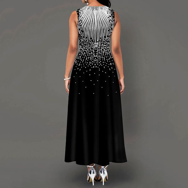 Contrast Color Evening Party Dress Women Sleeveless A-Line Elegant Prom Dresses with Pocket Vintage Printed robe de soiree
Contrast Color Evening Party Dress Women Sleeveless A-Line Elegant Prom Dresses with Pocket Vintage Printed robe de soiree