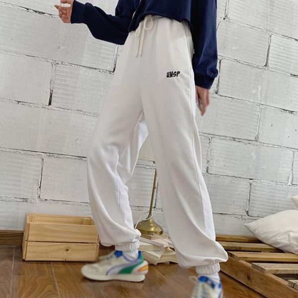 women's pants & capris autumn women sweatpant fashion sporty style comfortable drawstring waist simple casual loose trousers femme, Black;white
women's pants & capris autumn women sweatpant fashion sporty style comfortable drawstring waist simple casual loose trousers femme, Black;white