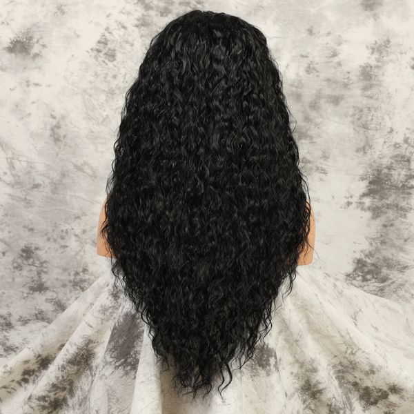 26black curly synthetic lace front wig glueless heat resistant fiber hair natural hairline for women wigs side part medium capfactory direct, Black
26black curly synthetic lace front wig glueless heat resistant fiber hair natural hairline for women wigs side part medium capfactory direct, Black