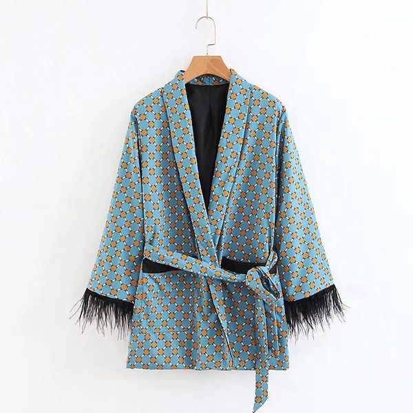 women's suits & blazers printed with belt women jacket 2021 fashion bandage long sleeve feathersladies outerwear casual blazer feminino, White;black
women's suits & blazers printed with belt women jacket 2021 fashion bandage long sleeve feathersladies outerwear casual blazer feminino, White;black