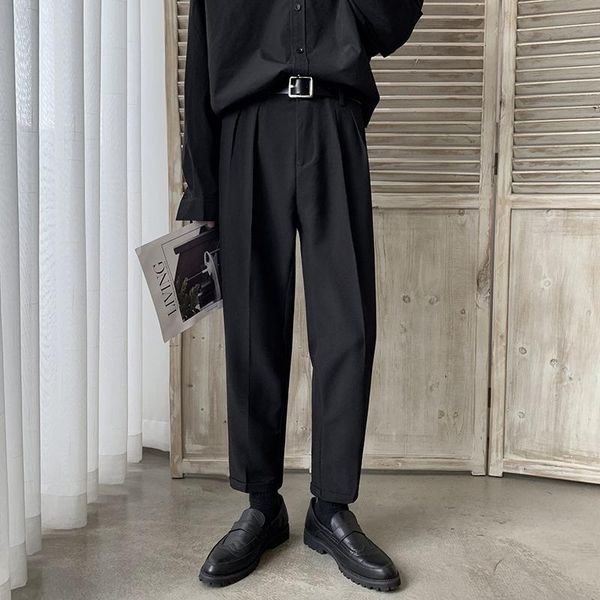 men's pants korean style suit slim fashion solid color business society dress men streetwear wild straight m-3xl, Black
men's pants korean style suit slim fashion solid color business society dress men streetwear wild straight m-3xl, Black