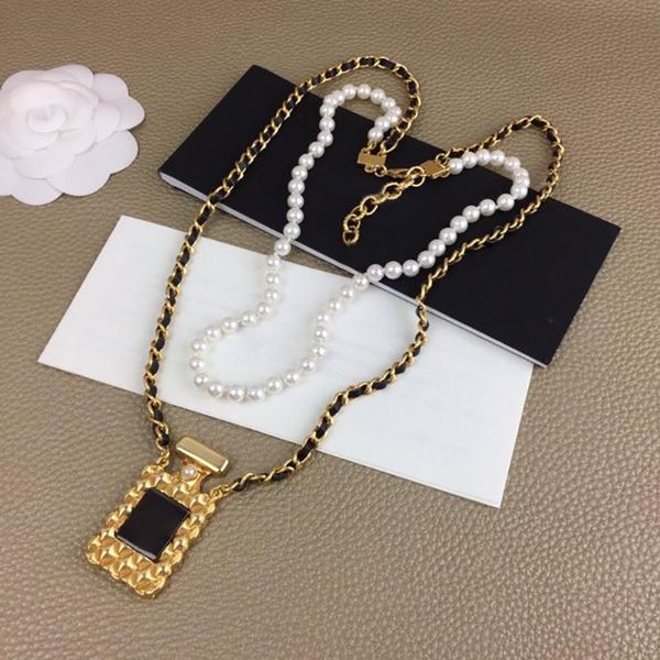 brand fashion jewelry lady pearl leather chain perfume bottle pendant golden necklace party exquisite luxury necklaces, Silver
brand fashion jewelry lady pearl leather chain perfume bottle pendant golden necklace party exquisite luxury necklaces, Silver