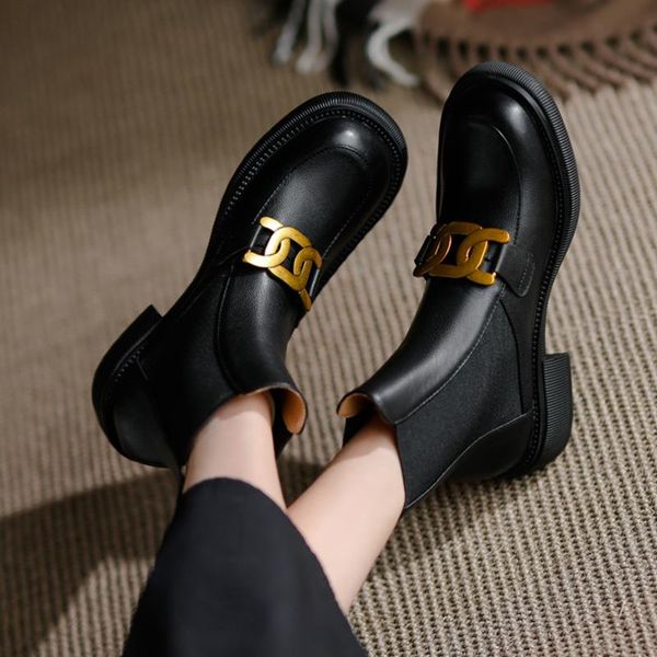 boots metal decoration women ankle genuine leather chunky heels pumps female winter office lady basic shoes woman, Black
boots metal decoration women ankle genuine leather chunky heels pumps female winter office lady basic shoes woman, Black