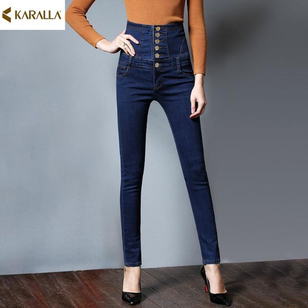 women's jeans fashion runway 2021 designer oversize pencil pants waist denim show thin elastic casual pantsh1465, Blue
women's jeans fashion runway 2021 designer oversize pencil pants waist denim show thin elastic casual pantsh1465, Blue