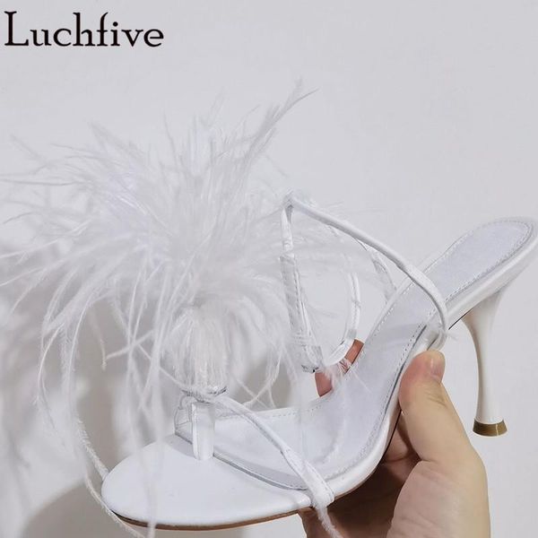sandals split toe feather high heels party shoes summer feminina white ankle strap ladies, Black
sandals split toe feather high heels party shoes summer feminina white ankle strap ladies, Black
