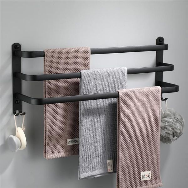 towel racks bathroom wall mounted rack hanger black 30-50cm bar with hooks kitchen accessories
towel racks bathroom wall mounted rack hanger black 30-50cm bar with hooks kitchen accessories