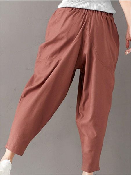 women's pants & capris fashion spring summer packets button harem high female loose elastic waist solid ankle-length, Black;white
women's pants & capris fashion spring summer packets button harem high female loose elastic waist solid ankle-length, Black;white