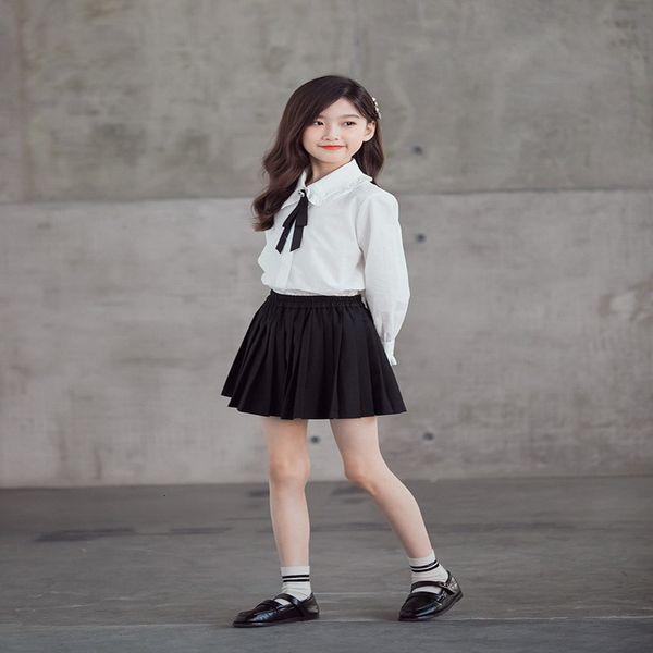 clothing sets spring korean style teenager girls 2-pcs white shirts + solid color pleated skirt children clothes e1362 iecv 
clothing sets spring korean style teenager girls 2-pcs white shirts + solid color pleated skirt children clothes e1362 iecv