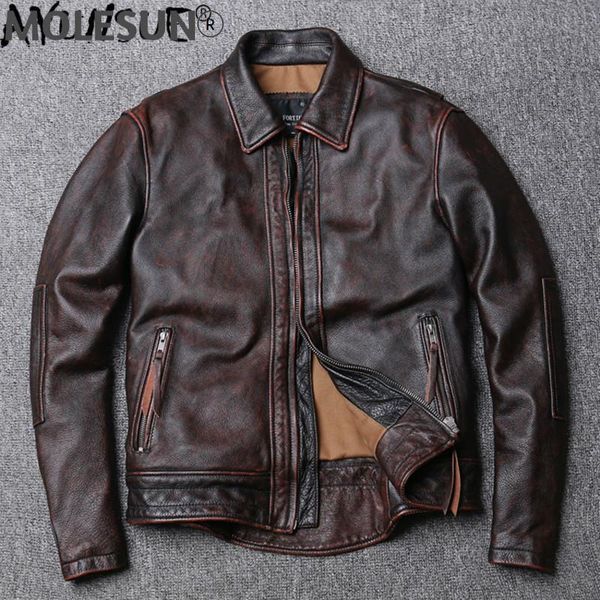 men's leather & faux akoosun jacket men vintage cowhide genuine coat motorcycle 100% real cow slim fit clothes 2021 kj4707, Black
men's leather & faux akoosun jacket men vintage cowhide genuine coat motorcycle 100% real cow slim fit clothes 2021 kj4707, Black