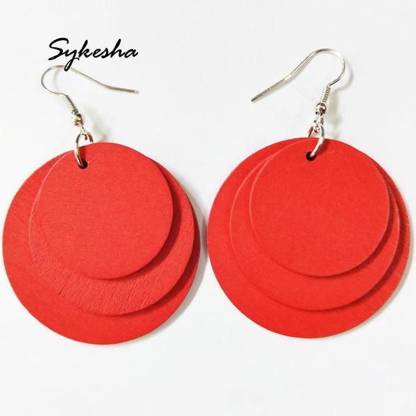 fashion geometric round wood 3layers drop dangle earrings bohemia 6 colors national jewelry for women & chandelier, Silver
fashion geometric round wood 3layers drop dangle earrings bohemia 6 colors national jewelry for women & chandelier, Silver