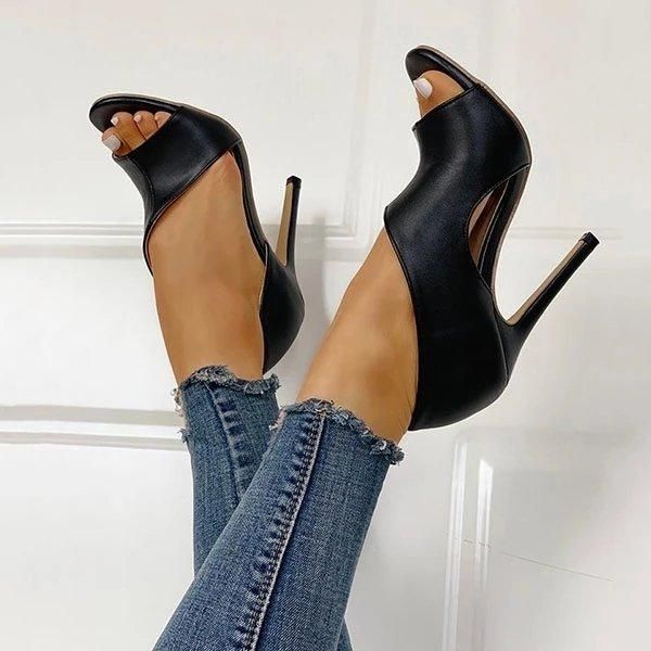dress shoes women summer thin high heels buckle peep toe gladiator sandals office hollow out party pumps wedding ladies, Black
dress shoes women summer thin high heels buckle peep toe gladiator sandals office hollow out party pumps wedding ladies, Black