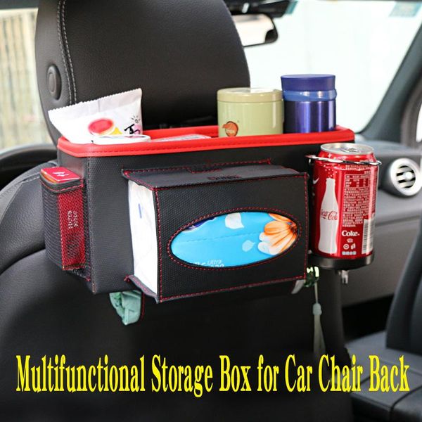 car organizer seat back storage bag universal pu leather multifunction box