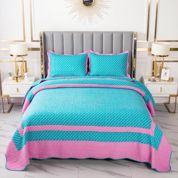 summer cotton quilt bedspread set 1 piece and 2 pieces pillowcases patchwork blanket european coverlet quilted bed covers comforters & sets
summer cotton quilt bedspread set 1 piece and 2 pieces pillowcases patchwork blanket european coverlet quilted bed covers comforters & sets