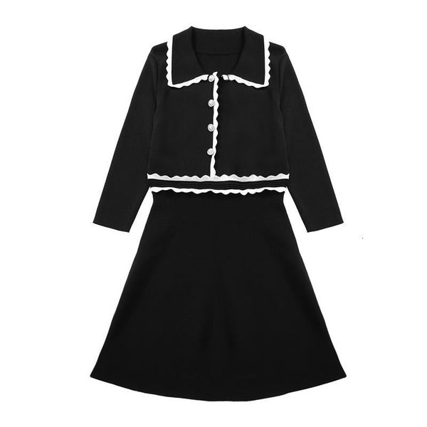 dresses dress ladies casual black knit lapel pearl buttons all-match slim long sleeve skirt, Black;gray
dresses dress ladies casual black knit lapel pearl buttons all-match slim long sleeve skirt, Black;gray