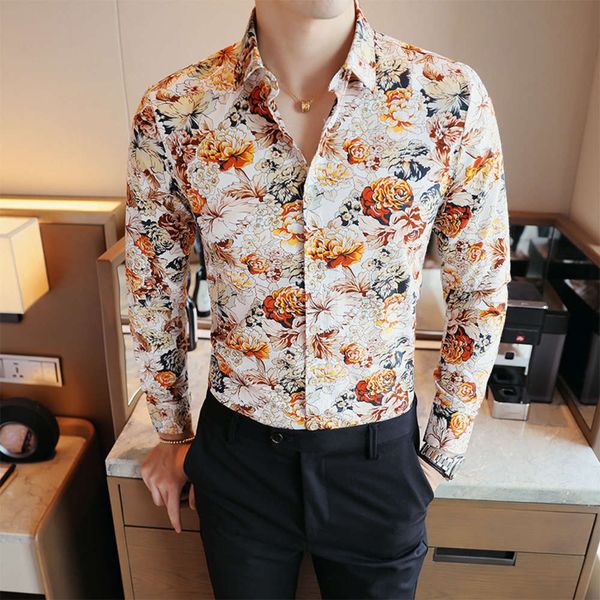 men's casual shirts shirtlong sleeve floral spring pure cotton korean printing casual slim fit shirt inch fashion g3k8, White;black
men's casual shirts shirtlong sleeve floral spring pure cotton korean printing casual slim fit shirt inch fashion g3k8, White;black