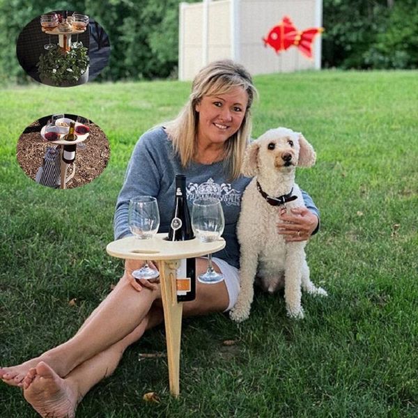 outdoor portable diy wine table for summer holidays with foldable round deskmini wooden picnic mother's day gift camp furniture
outdoor portable diy wine table for summer holidays with foldable round deskmini wooden picnic mother's day gift camp furniture