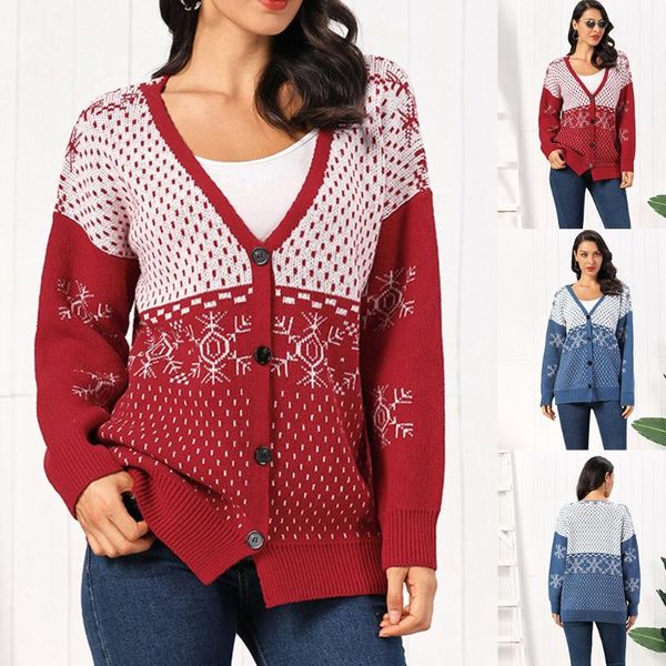 women's jackets women christmas v-neck long sleeve cardigan snowflake sweater drop leisure fashion the, Black;brown
women's jackets women christmas v-neck long sleeve cardigan snowflake sweater drop leisure fashion the, Black;brown