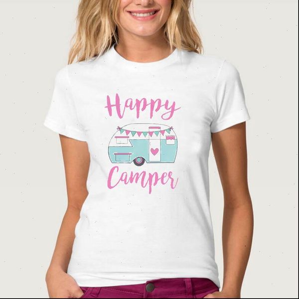 tshirts tee happy camper women t shirts casual printed cute clothes print short sleeve, White
tshirts tee happy camper women t shirts casual printed cute clothes print short sleeve, White