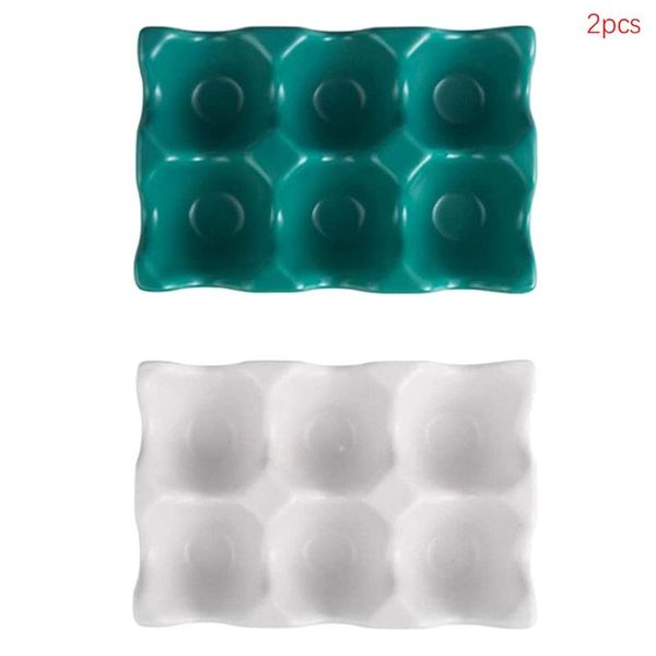 storage bottles & jars 2 pcs kitchen supplies egg grid rack household ceramic tableware tray green white
storage bottles & jars 2 pcs kitchen supplies egg grid rack household ceramic tableware tray green white