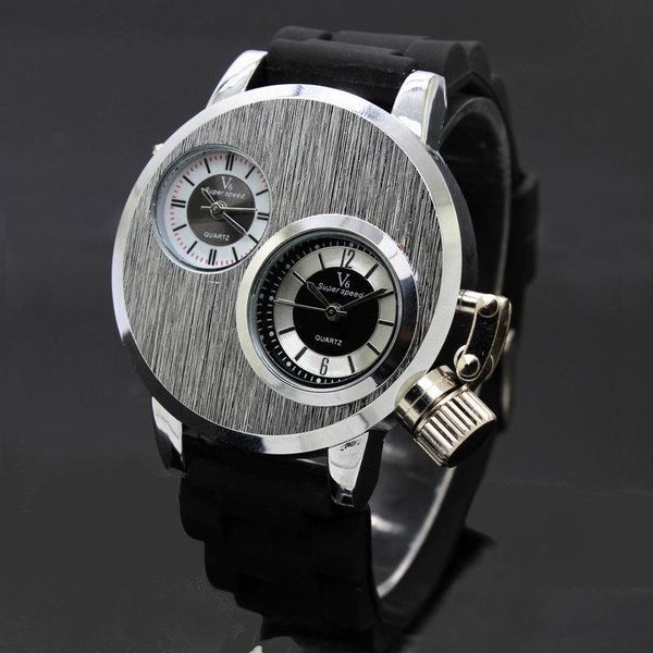 wristwatches v6 super speed men watches sports black silicone dual time zone quartz reloj hombre relogio masculino, Slivery;brown
wristwatches v6 super speed men watches sports black silicone dual time zone quartz reloj hombre relogio masculino, Slivery;brown