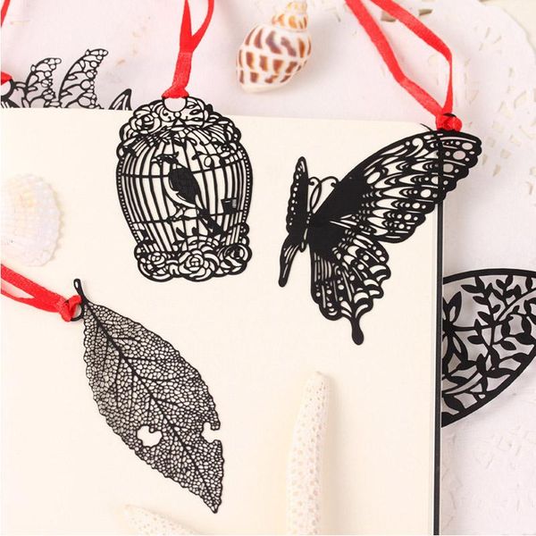 bookmark creative black metal leaves bookmarkes hollow butterfly birdcage book marker for books student's novelty gifts
bookmark creative black metal leaves bookmarkes hollow butterfly birdcage book marker for books student's novelty gifts