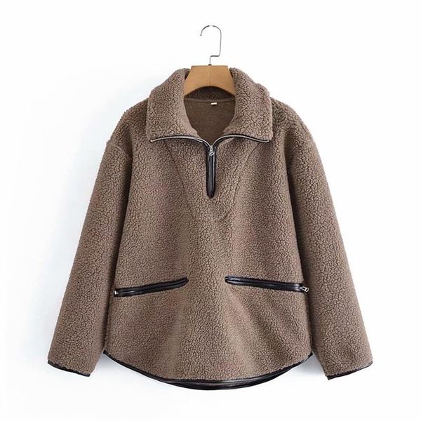 women's jackets women 2022 fashion thick warm faux fur vintage long sleeve pockets female outerwear streetwear, Black;brown
women's jackets women 2022 fashion thick warm faux fur vintage long sleeve pockets female outerwear streetwear, Black;brown