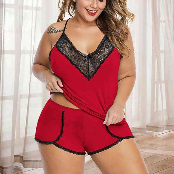 erotic set 5xl fashion women sleepwear lace patchwork v neck backless spaghetti strap pajamas for female nightgown, Black;red
erotic set 5xl fashion women sleepwear lace patchwork v neck backless spaghetti strap pajamas for female nightgown, Black;red