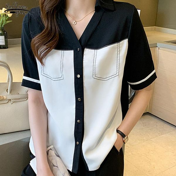 women's blouses & shirts summer 2021 chiffon shirt short sleeve women v neck plus size female clothing vintage single breasted 14249, White
women's blouses & shirts summer 2021 chiffon shirt short sleeve women v neck plus size female clothing vintage single breasted 14249, White