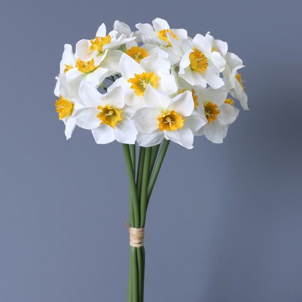 decorative flowers & wreaths 6pcs/lot home room artificial simulation narcissus flower living window decor fake wedding scene daffodil
decorative flowers & wreaths 6pcs/lot home room artificial simulation narcissus flower living window decor fake wedding scene daffodil