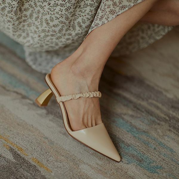 genuine leather poined toe women shoes strange style high heels ladies slippes wedding casual slingbacks woman slippers, Black
genuine leather poined toe women shoes strange style high heels ladies slippes wedding casual slingbacks woman slippers, Black