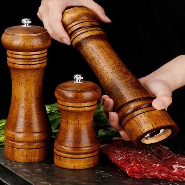 salt and pepper grinder, solid wood spice mill with strong adjustable ceramic kitchen cooking tools
salt and pepper grinder, solid wood spice mill with strong adjustable ceramic kitchen cooking tools