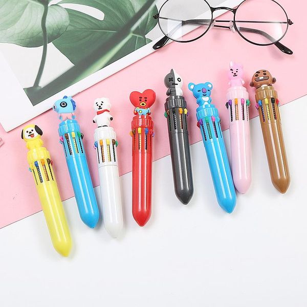 ballpoint pens cartoon 10 color pen student stationery multifunction push cute school supplies, Blue;orange
ballpoint pens cartoon 10 color pen student stationery multifunction push cute school supplies, Blue;orange