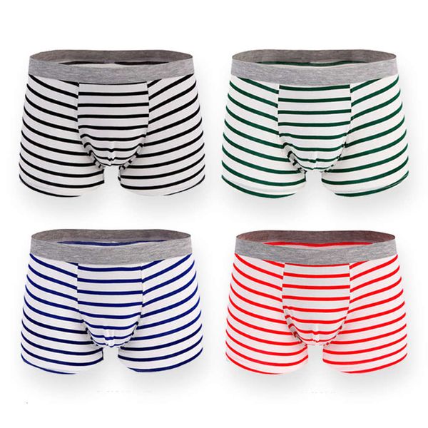 style men's underwear boxers youth comfortable breathable striped knitted cotton, Black;white
style men's underwear boxers youth comfortable breathable striped knitted cotton, Black;white
