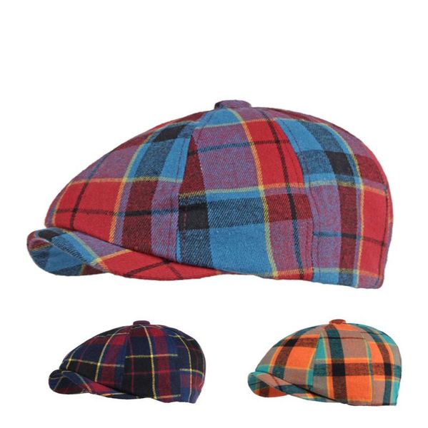 berets men's sboy cap retro color plaid octagonal women's beret gatsby flat painter, Blue;gray
berets men's sboy cap retro color plaid octagonal women's beret gatsby flat painter, Blue;gray