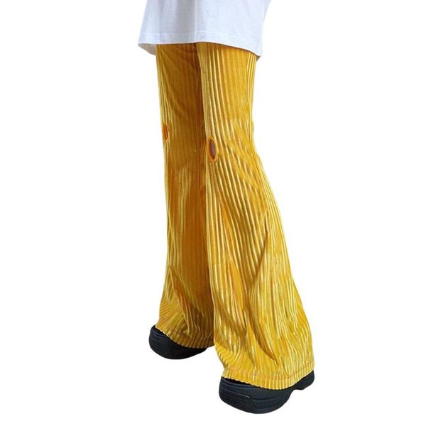 women's pants & capris autumn women casual ripped bell-bottom trousers creative solid color high waist velvet surface yellow long, Black;white
women's pants & capris autumn women casual ripped bell-bottom trousers creative solid color high waist velvet surface yellow long, Black;white