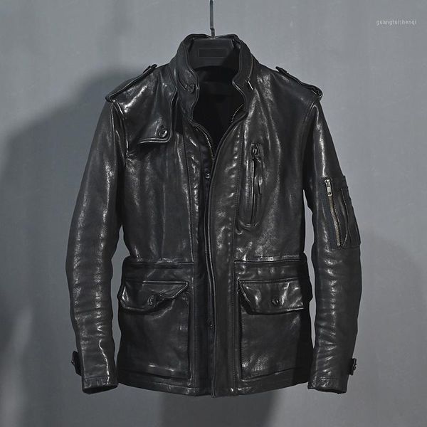 men's leather & faux real jacket men 100% sheepskin coat casual mens jackets and coats autumn 2021 veste homme pph2563, Black
men's leather & faux real jacket men 100% sheepskin coat casual mens jackets and coats autumn 2021 veste homme pph2563, Black